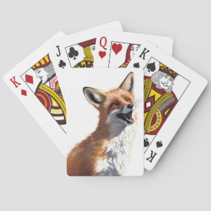 Happy Red Fox OWN ART Vixen Wilde Natur Spielkarten