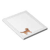 Happy Red Golden Retriever Cartoon Hund mit Paws Notizblock (angewinkelt)