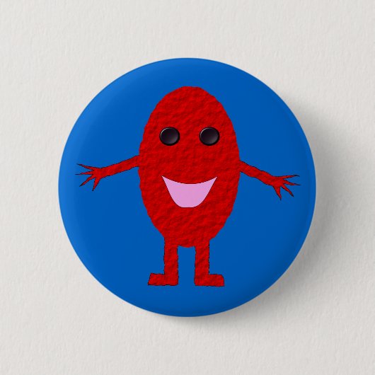 Happy Red Grape Button (Vorderseite)
