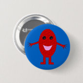 Happy Red Grape Button (Vorne & Hinten)