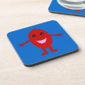 Happy Red Grape Cork Untersetzer (Linke Seite)