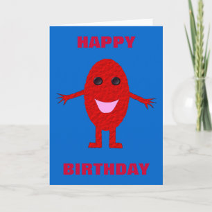 Happy Red Grape individuell anpassbare Grußkarte Karte