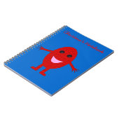 Happy Red Grape individuell anpassbares Notebook Notizblock (Linke Seite)
