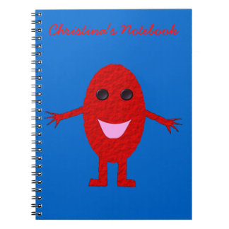 Happy Red Grape individuell anpassbares Notebook Notizblock
