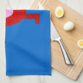 Happy Red Grape Kitchen Handtuch (Viertel Falte)