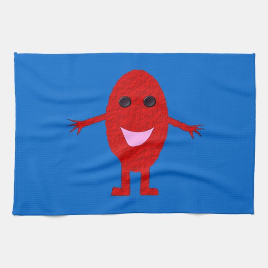 Happy Red Grape Kitchen Handtuch (Horizontal)