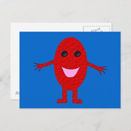 Happy Red Grape Postcard Postkarte (Vorne/Hinten)