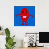 Happy Red Grape Poster (Heimbüro)
