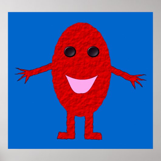 Happy Red Grape Poster (Vorne)