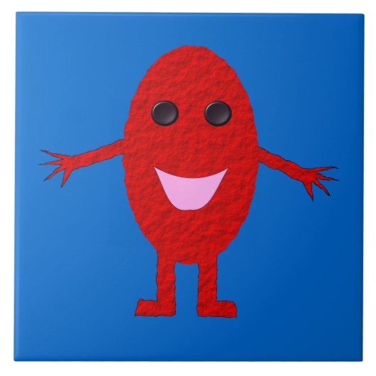 Happy Red Grape Tile Fliese (Vorderseite)