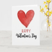 Happy Red Heart Valentines Day Card Karte (Gelbe Blume)