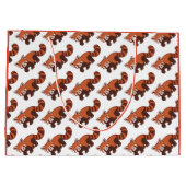 Happy Red Panda Geschenktasche Große Geschenktüte (Rückseite)