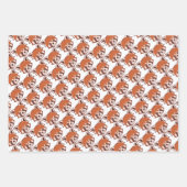 Happy Red Panda Wrapping Paper 3 Sheet Set Geschenkpapier Set (Vorderseite 3)