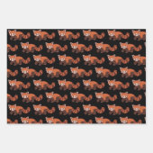 Happy Red Panda Wrapping Paper 3 Sheet Set Geschenkpapier Set (Vorderseite 2)