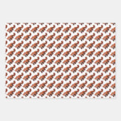 Happy Red Panda Wrapping Paper 3 Sheet Set Geschenkpapier Set (Vorderseite)