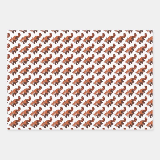 Happy Red Panda Wrapping Paper 3 Sheet Set Geschenkpapier Set (Vorderseite)
