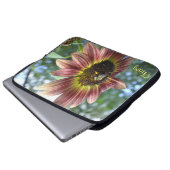 Happy Red Sunflower N Bee Laptop Sleeve (Vorne Knopf)