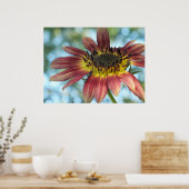 Happy Red Sunflower Poster (Küche)