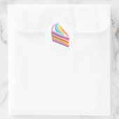 Happy Regenbogenkuchen Runder Aufkleber (Tasche)