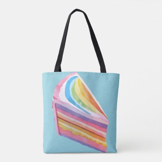 Happy Regenbogenkuchen Tasche (Rückseite)