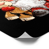 Happy Reindeer And Santa Christmas Illustration Pr Poster (Ecke)