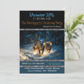 Happy Reindeer Holiday Party Einladung (Stehend Vorderseite)