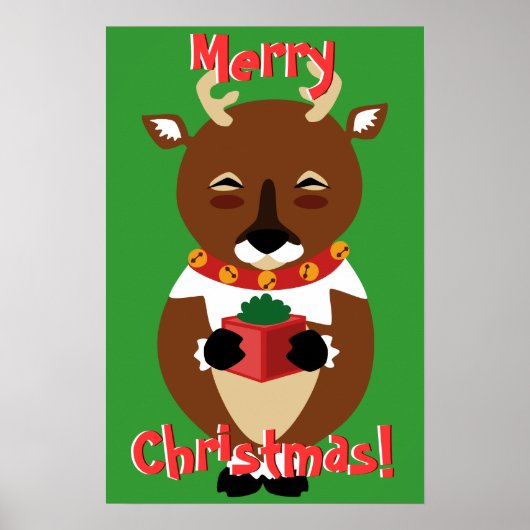 Happy Reindeer Poster (Vorne)