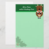 Happy Reindeer Stationery Briefpapier (Vorne/Hinten)