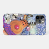 Happy Reindeer Weihnachten iPhone Case (Rückseite (Horizontal))