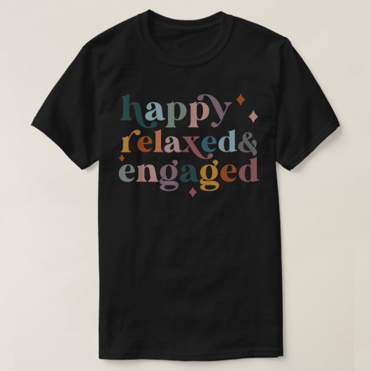 Happy Relaad Verlobt lustig Zurück zur Schule T-Shirt (Design vorne)
