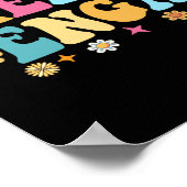 Happy Relaxed Engaged Poster (Ecke)