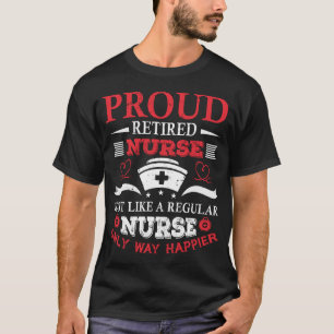 Happy Remüde Nurse Funny Retro Typografy Zitat T-Shirt