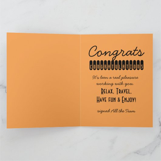 Happy Rente 2 Es ist Zeit für große Grußkarte Karte (Innenseite)