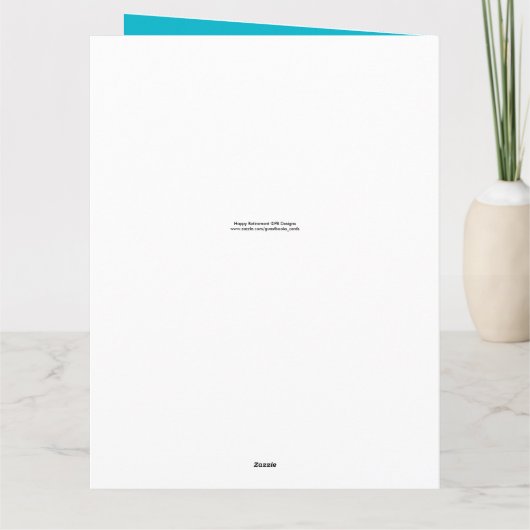 Happy Rente 3 Es ist Zeit für große Grußkarte Karte (Rückseite)