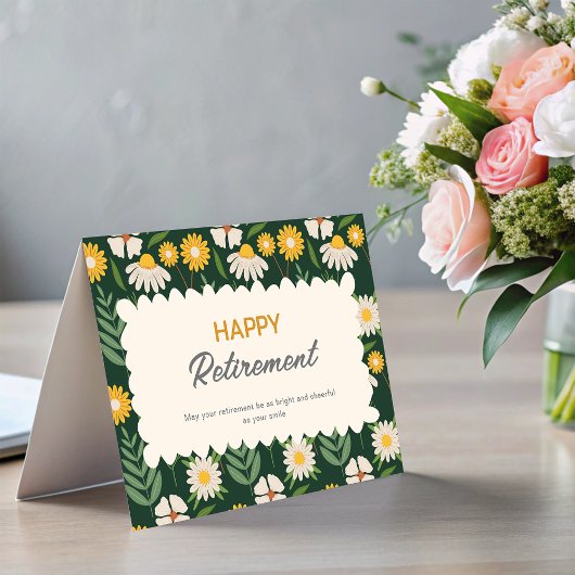 Happy-Rente-Card für Mitarbeiter der Blume Einladung