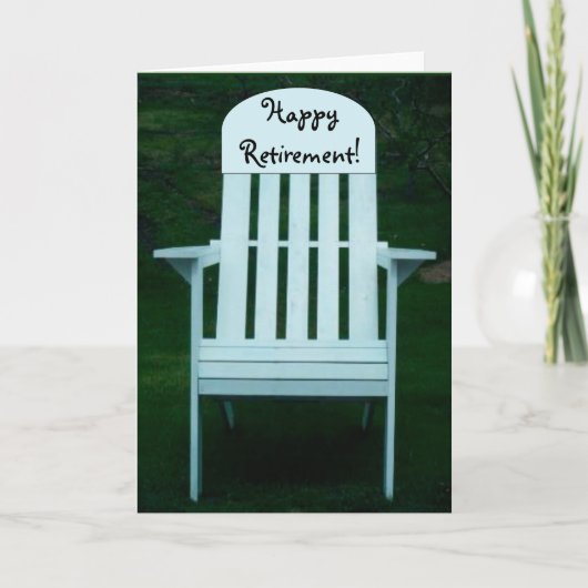 Happy-Rente-Chair-Karte Karte (Vorderseite)