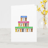 Happy Rente Lehrer Cartoon Katzen Karte (Gelbe Blume)