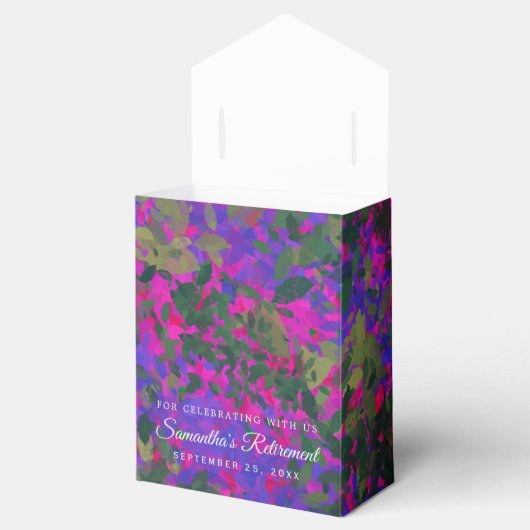 Happy Rente Lila Pink Garden Blumen bemalt Geschenkschachtel (Geöffnet)