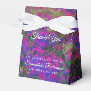 Happy Rente Lila Pink Garden Blumen bemalt Geschenkschachtel