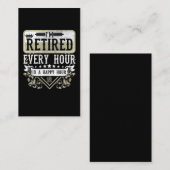Happy Rente Männer Frauen ermüden Coworker Spaß Visitenkarte (Vorne/Hinten)