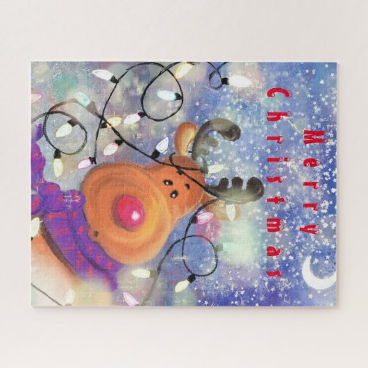 Happy Rentier Christmas Puzzle (Horizontal)