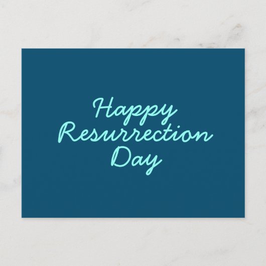 Happy Resurrecrecrection Day in Blue Postkarte (Vorderseite)