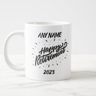 Happy Retirement 2023 - Personalisiertes Geschenk  Jumbo-Tasse