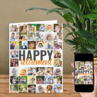 Happy Retirement 40 Bild Collage Personalisiert