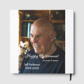 Happy retirement add name photo years of service r gästebuch (Rückseite)