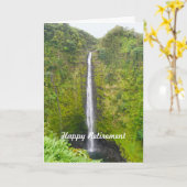 Happy Retirement, Akaka Falls, Hawaii, Card Karte (Gelbe Blume)