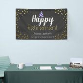 Happy Retirement All Text Party Confetti Banner (Messeveranstaltung)