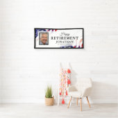 Happy Retirement American Flag Foto Banner (Insitu)