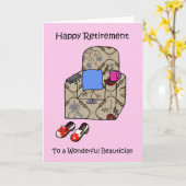 Happy Retirement an Beautician Karte (Gelbe Blume)