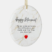 Happy Retirement Appreciation Coworker Boss Nurse Keramik Ornament (Rechts)